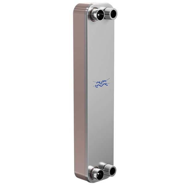 Brazed Plate Heat Exchanger, AISI 316L, Stainless Steel, 100 Plates -Domestic Heating 1,000k BTU
